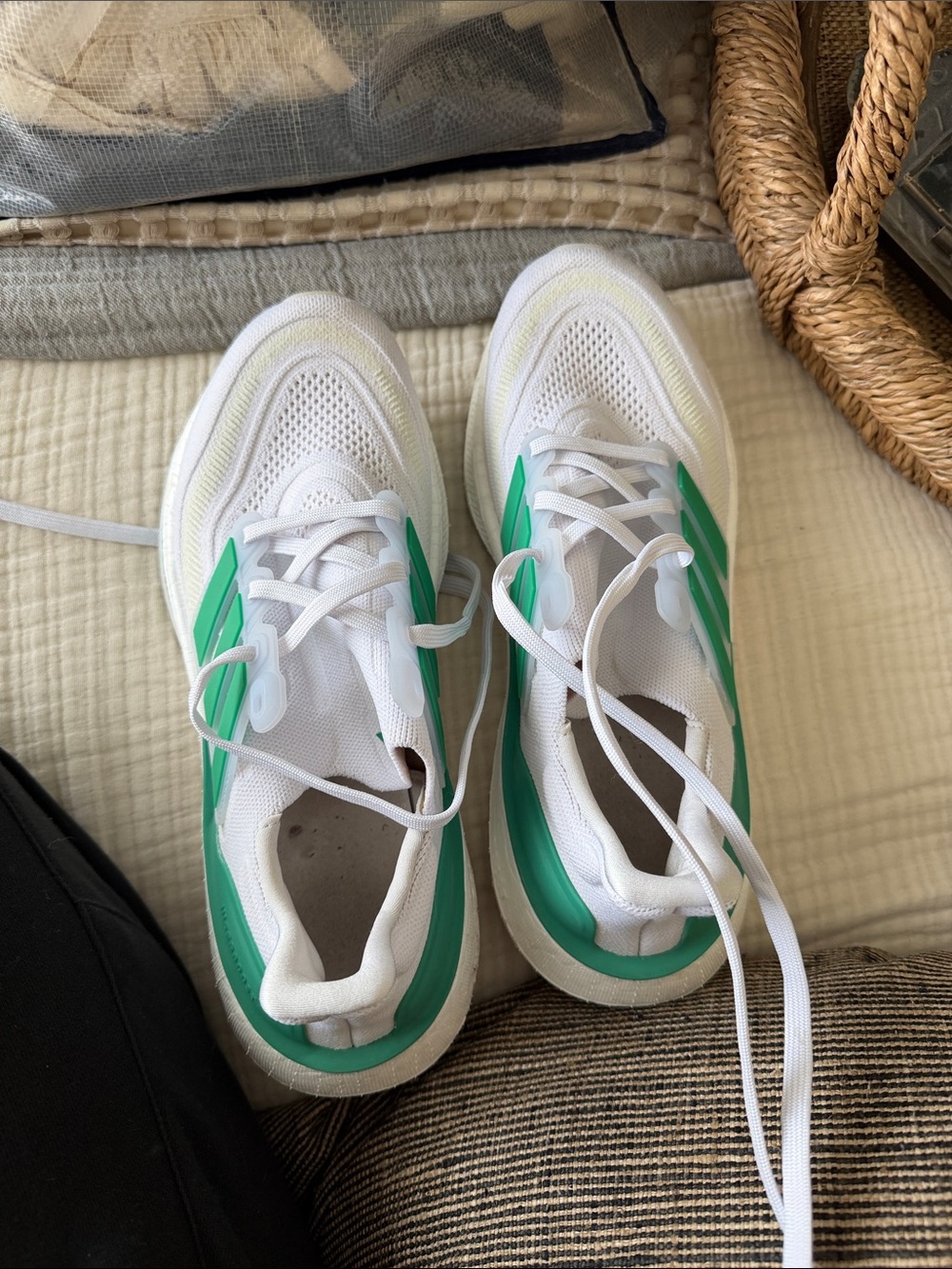 Adidas Ultraboost green and white